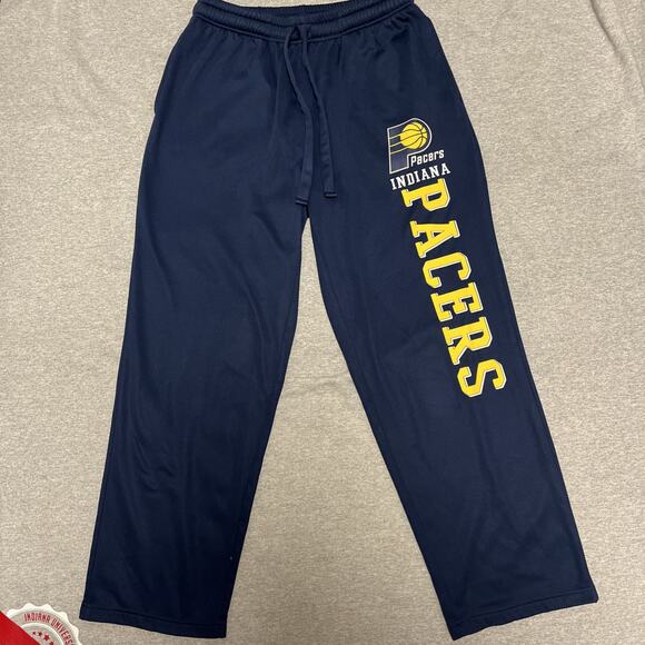 Indiana Pacers Sweat Pants Mens Medium Tall Navy NBA Stretch - Picture 1 of 5